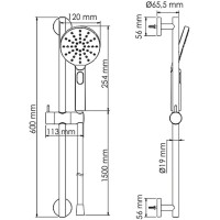 Душевой гарнитур WasserKRAFT A144 Хром