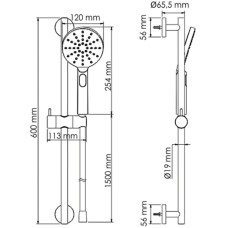 Душевой гарнитур WasserKRAFT A144 Хром
