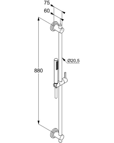 Душевой гарнитур Kludi Nova Fonte 2084005-25 Хром