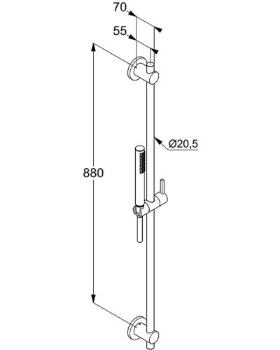 Душевой гарнитур Kludi Nova Fonte 2084039-15 Черный