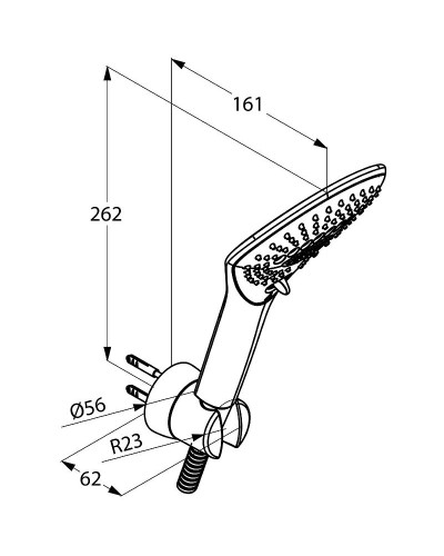Душевой гарнитур Kludi Fizz 6775087-00 Черный матовый Хром