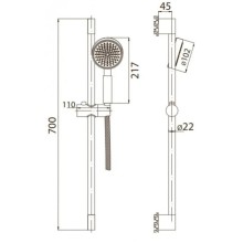 Душевой гарнитур BelBagno Vittoria VIT-SAL-CRM
