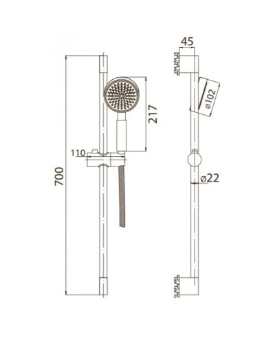 Душевой гарнитур BelBagno Vittoria VIT-SAL-CRM