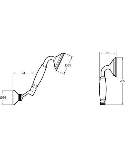 Душевой гарнитур Jacob Delafon Louise E24365-CP Хром