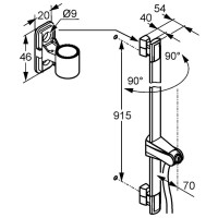 Душевая штанга Kludi Q-Beo 501200500