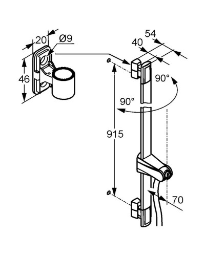 Душевая штанга Kludi Q-Beo 501200500