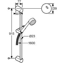 Душевой гарнитур Kludi Zenta 3S 608400500
