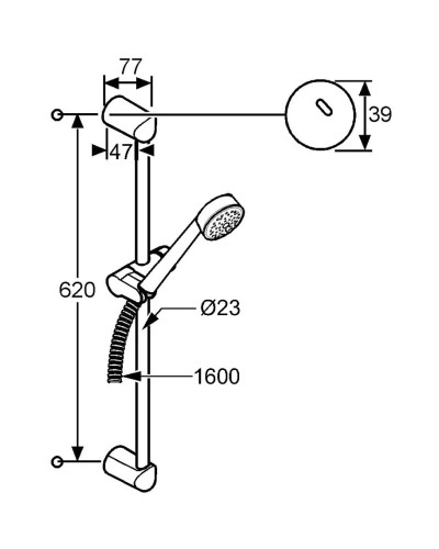 Душевой гарнитур Kludi Zenta 1S 606300500