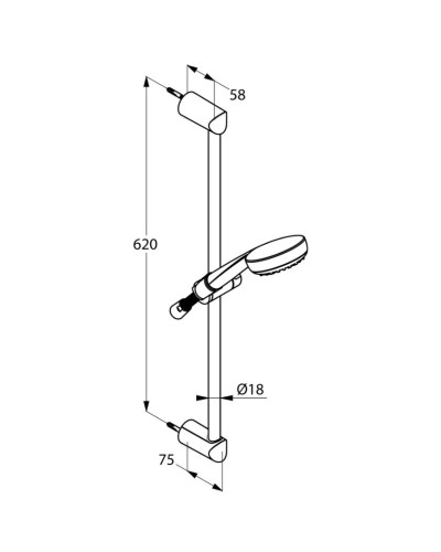 Душевой гарнитур Kludi Logo 1S 681600500