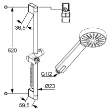 Душевой гарнитур Kludi A-QA 1S 6563005-00
