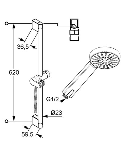 Душевой гарнитур Kludi A-QA 1S 6563005-00