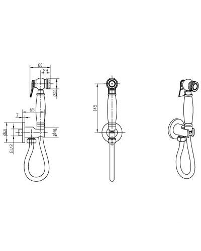Гигиенический душ Boheme Imperiale 405 Золото