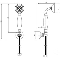 Душевой гарнитур Boheme Imperiale 408 Золото