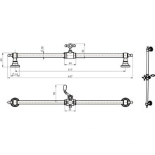 Душевая штанга Boheme Imperiale 417 Золото