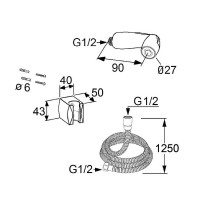Гигиенический душ Kludi Bozz 7304205-00 Хром