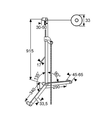 Душевая штанга Kludi Sirena Care 6150205-00 Хром
