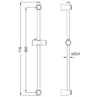 Душевая штанга 71 см IDDIS A31552