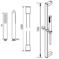 Душевой гарнитур Excellent Lino AREX.SS.060CR Хром