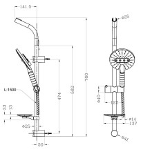 Душевой гарнитур Lemark LM8072C Хром