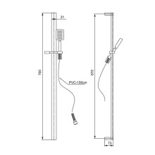 Душевой гарнитур Paini Ravenna RVCR121 Хром