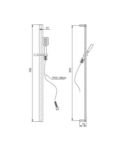 Душевой гарнитур Paini Ravenna RVCR121 Хром
