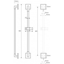 Душевая штанга 90 см Bemeta Beta 132114122