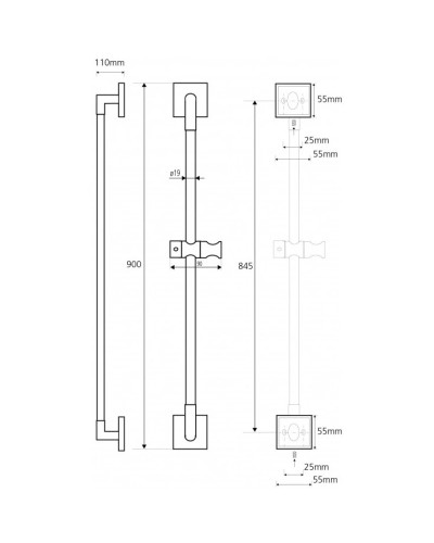 Душевая штанга 90 см Bemeta Beta 132114122