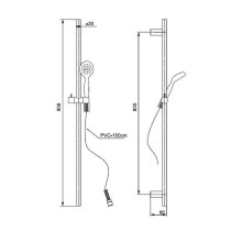 Душевой гарнитур Paini Bergamo BRCR121L9 Хром