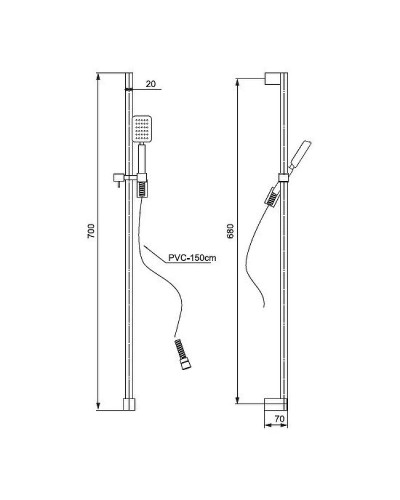 Душевой гарнитур Paini Genova GNCR121 Хром