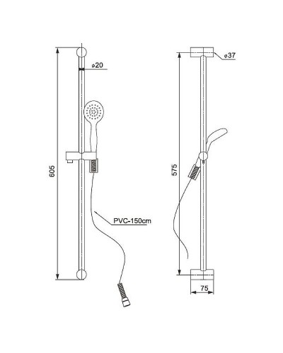 Душевой гарнитур Paini Modena MDCR121 Хром