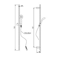 Душевой гарнитур Paini Bergamo BRCR121L12 Хром