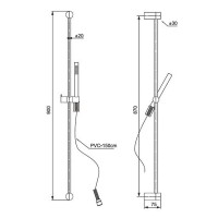 Душевой гарнитур Paini Ancona ANCR121L9 Черный