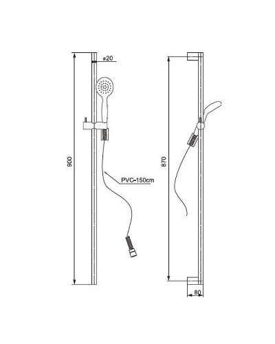 Душевой гарнитур Paini Catania CTCR121L9 Хром