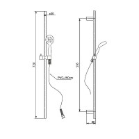 Душевой гарнитур Paini Bergamo BRCR121L7 Хром