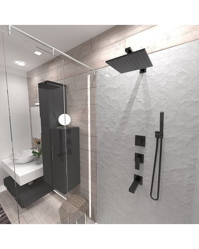 Душевой гарнитур Paini 53PZ440QQAO Черный матовый