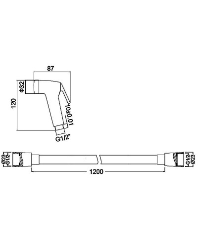 Гигиенический душ Timo SG-3052 chrome Хром