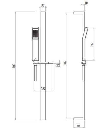 Душевой гарнитур Gattoni PD SLRT11cr