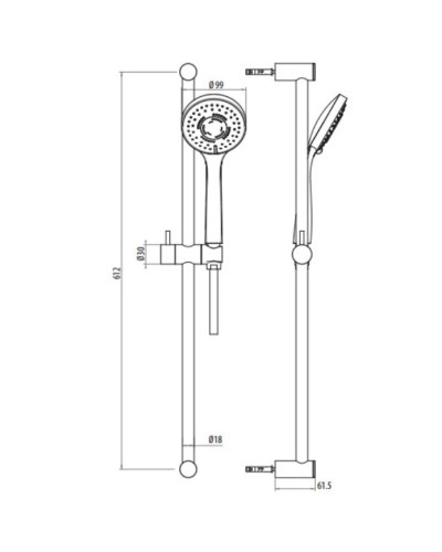 Душевой гарнитур Gattoni PD 1081/PDC0cr
