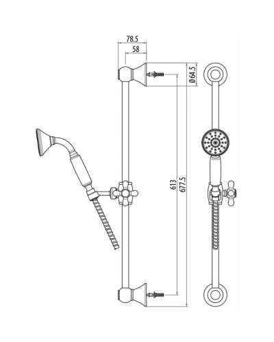 Душевой гарнитур Gattoni PD 1039/PDV0br