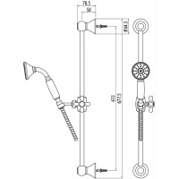 Душевой гарнитур Gattoni PD 1039/PDDOoro