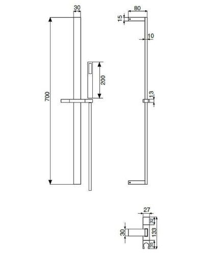 Душевой гарнитур Cezares CZR-L-SD-03/24 Золото 24 карат