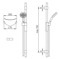 Душевой гарнитур Oras Hydra 390