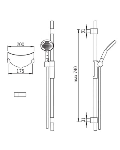 Душевой гарнитур Oras Hydra 390