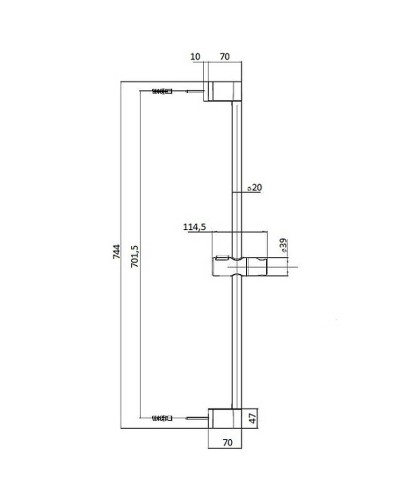 Душевой гарнитур Bossini Syncronia DE8008.030 Хром