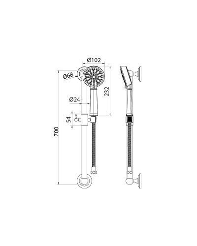 Душевой гарнитур Iddis Oldie OLD3F70i16 Бронза