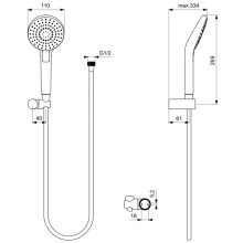 Душевой набор Ideal Standard IdealRain EVO Round L3 B2239AA