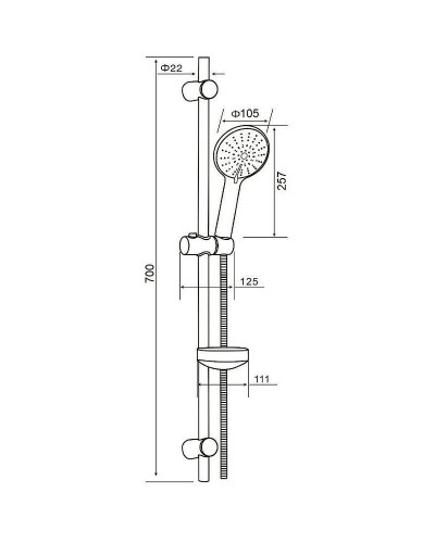 Душевой гарнитур Orange LM37PR Хром