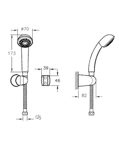 Душевой набор Vitra Nano 1F A45697EXP