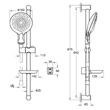 Душевой гарнитур Vitra Samba 5F A45655EXP