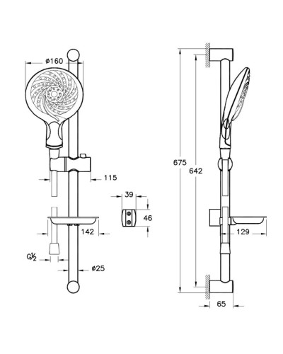 Душевой гарнитур Vitra Samba 5F A45655EXP